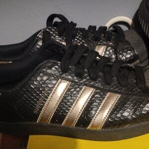 Adidas Black and rose gold shell top